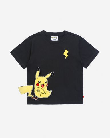 Pikachu刺繡及貼布尾巴小童Tee