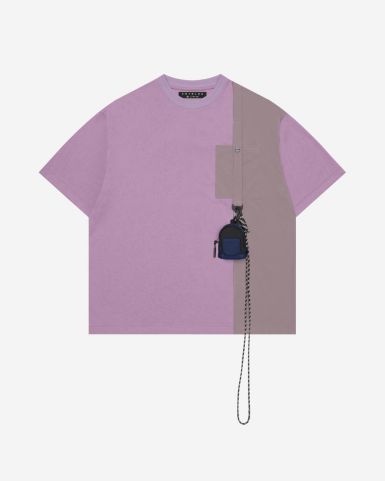 Color Block Pocket Tee With Bag