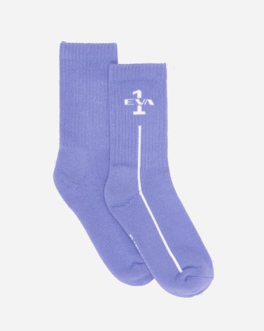 紫色新世紀福音戰士EVA 1 號機織花長筒襪