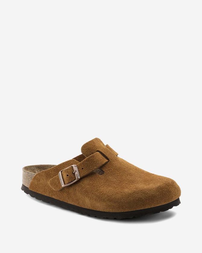 Birkenstock Boston Soft Footbed Suede Leather 中性拖鞋